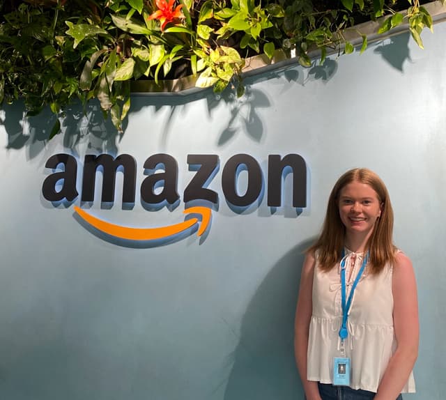 With Amazon sign